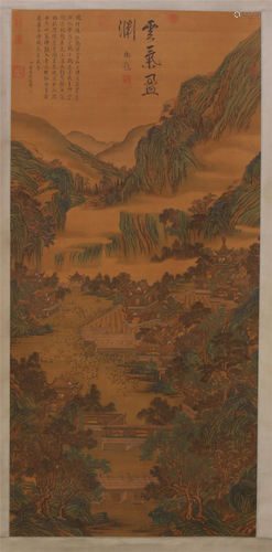 CHINESE SCROLL PAINTING OF MOUNTAIN…