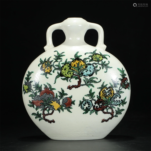 CHINESE PORCELAIN SANCAI FRUI…