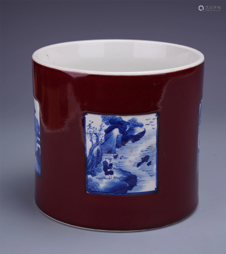 CHINESE PORCELAIN BLUE AND W…