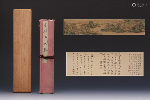 CHINESE HAND SCROLL PAINTING OF M…