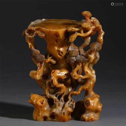 CHINESE SOAPSTONE ROOTED SH…
