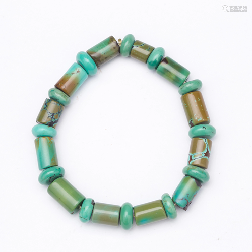 CHINESE TURQUOISE TUBE BEAD B…