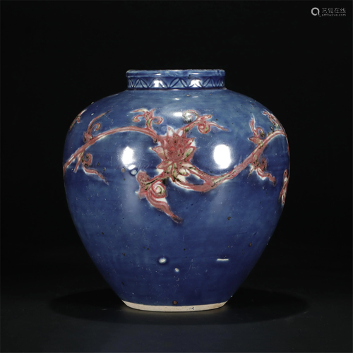 CHINESE PORCELAIN BLUE GROUN…