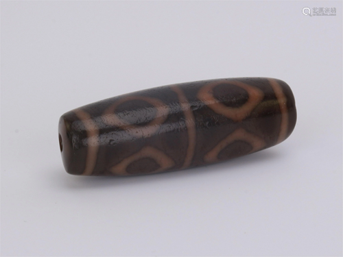 TIBETAN DZI AGATE SIX CIRCLE BEAD