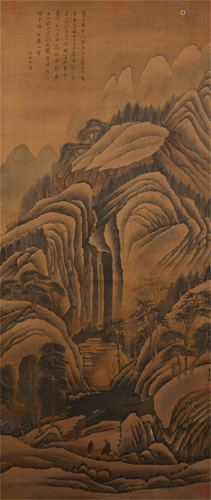 CHINESE SCROLL PAINTING OF MOUNTAIN…