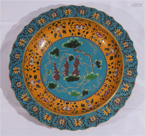 CHINESE CLOISONNE FLOWER CH…