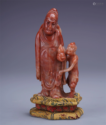 CHINESE SOAPSTONE STANDING F…