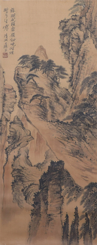 CHINESE SCROLL PAINTING OF MOUNTAIN…