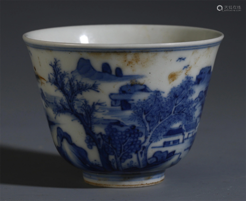 CHINESE PORCELAIN BLUE AND W…