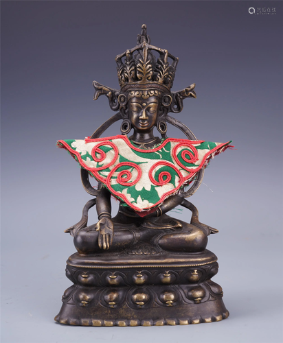 NAPELESE BRONZE SEATED TARA 18TH CENT…