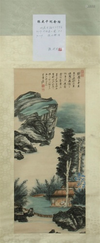CHINESE SCROLL PAINTING OF MOUNTAIN…