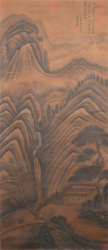 CHINESE SCROLL PAINTING OF MOUNTAIN…