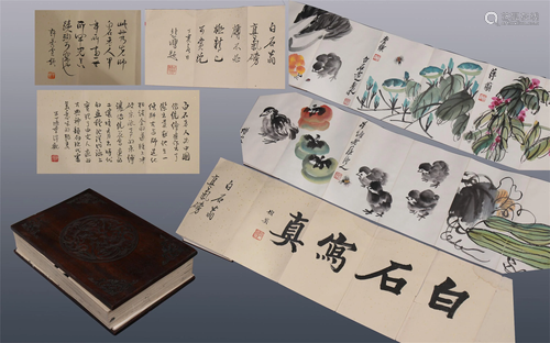 EIGHT PAGES OF CHINESE ALBUM PAINTIN…