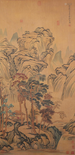 CHINESE SCROLL PAINTING OF MOUNTAIN…