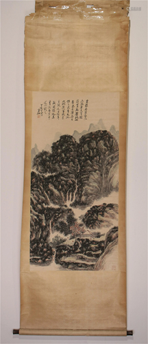 CHINESE SCROLL PAINTING OF MOUNTAIN…