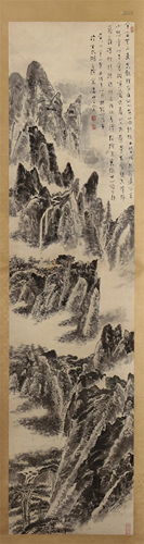 CHINESE SCROLL PAINTING OF MOUNTAIN…