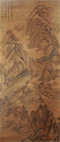 CHINESE SCROLL PAINTING OF MOUNTAIN…