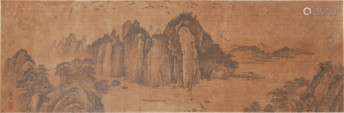 CHINESE SCROLL PAINTING OF MOUNTAIN…