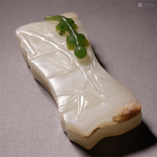 CHINESE SPINACH JADE BEAST WHITE JADE L…