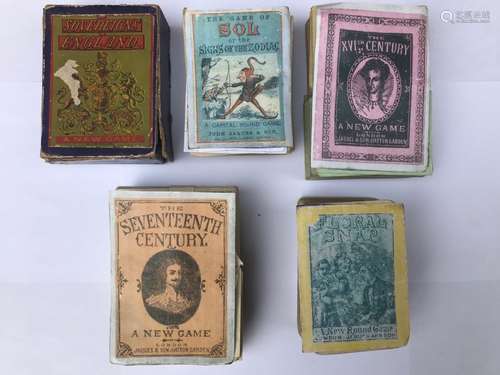 A Jaques & Son Card Game Sovereigns of England, complete 37 cards +3 list cards = 40, in original