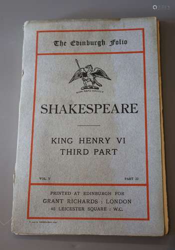 Shakespeare, William - The Works of William Shakespeare - The Edinburgh Folio, one of 1000, complete