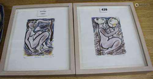 Eileen Cooper, two limited edition prints, 'Passions I' and 'Passions IV', signed in pencil and