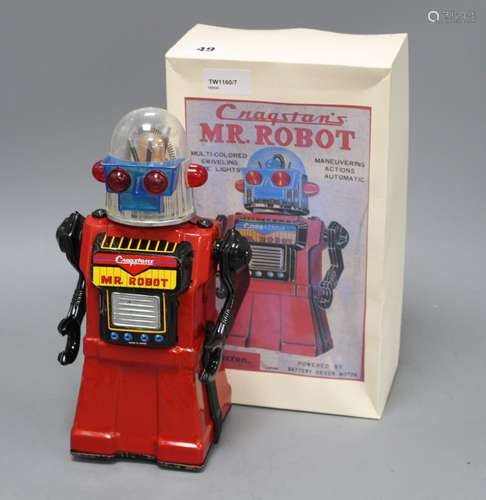 Yonezawa (Japan) for Cragston battery-operated Mr Robot, red colourway (replacement box)