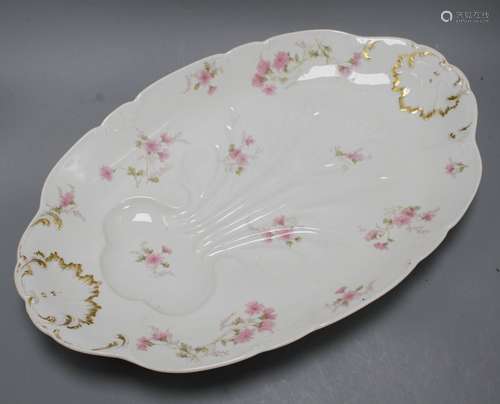 A CFH/GDM Limoges porcelain meat plate, 51cm Condition: Wear to the gilding and some wear to the