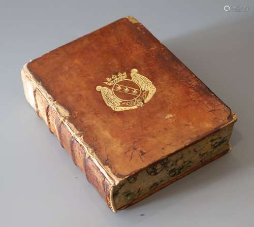 Cavitelli, Ludovico, d. 1583 - Cremonen Annales, calf, 8vo, armorial binding, front board