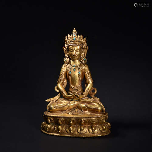 16世纪
铜鎏金无量寿佛