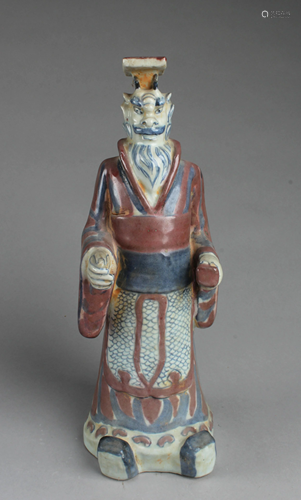 Chinese Porcelain Deity Statue