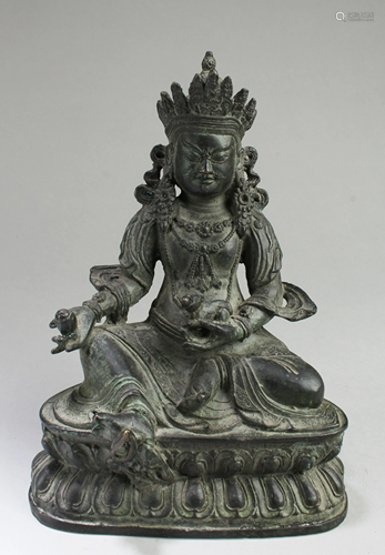 Chinese Bronze Bodhisattva Statue