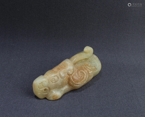 Chinese Jade Mythical Beast Ornament