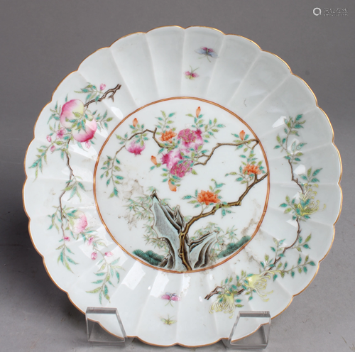 Chinese Famille Verte Porcelain Plate