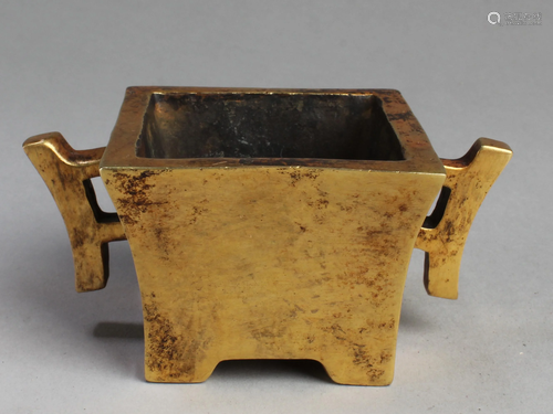 A Gilt Bronze Censer