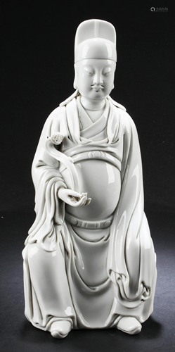 A Chinese Blanc De Chine Statue