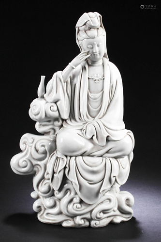 Chinese Blanc De Chine Guanyin Statue