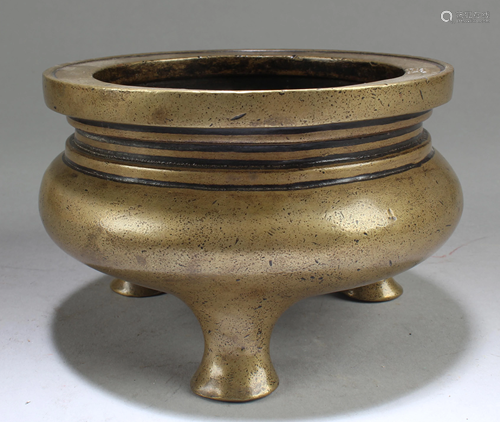 Chinese Bronze Tripod Censer