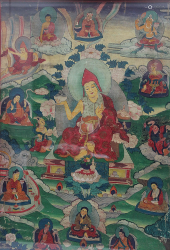 A Framed Tibetan Thangka