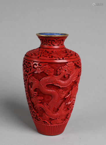 Chinese Cinnabar Lacquer Vase