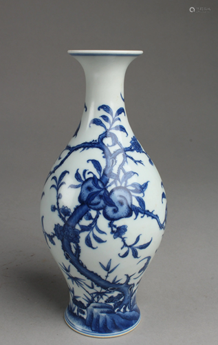 Chinese Blue & White Porcelain Vase