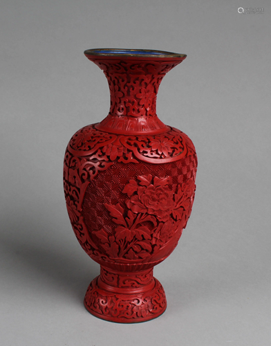 Chinese Cinnabar Lacquer Vase