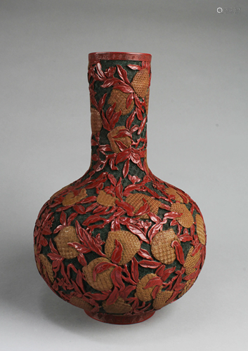 Chinese Cinnabar Lacquer Vase