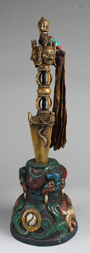 A Bronze Tibetan Religious Instrument