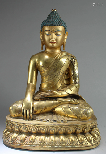 Chinese Gilt Bronze Buddha Statue