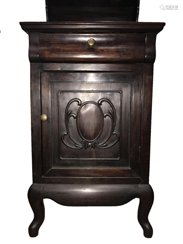 A Chinese Hardwood Dressing Table with Mirror