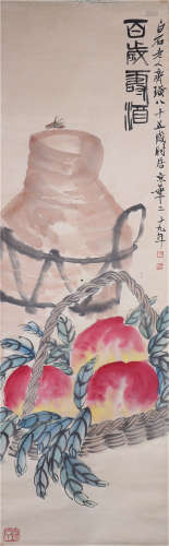 CHINESE INK AND COLOR PAINTING OF QI BAISHI