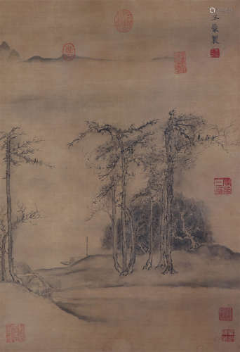 CHINESE HANGING SCROLL PAINTING OF WANG MENG