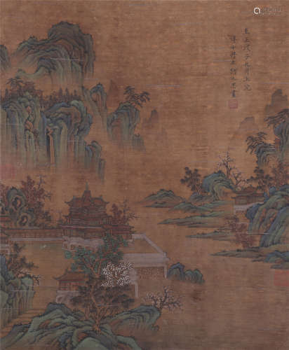 CHINESE PAINTING OF MOUNTAIN LANDSCAPE BY KE JIUSI