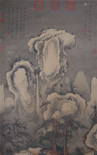 CHINESE HANGING SCROLL PAINTING OF DONG QICHANG